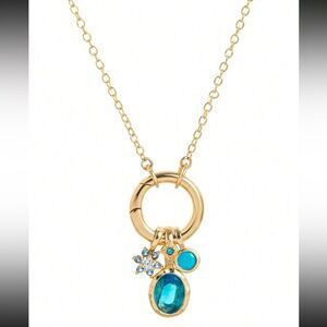 Elegant Blue Pendant Necklace M521
